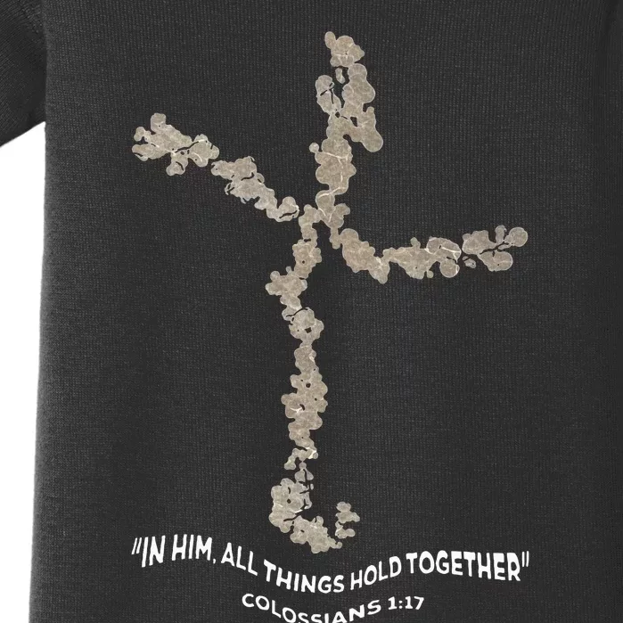 Laminin Christian Jesus Cross Baby Bodysuit