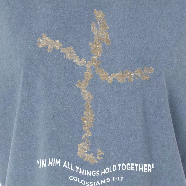 Laminin Christian Jesus Cross Garment-Dyed Women's Muscle Tee