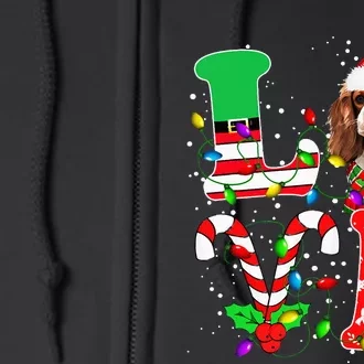 Love Cavalier King Charles Spaniel Dog Christmas Full Zip Hoodie