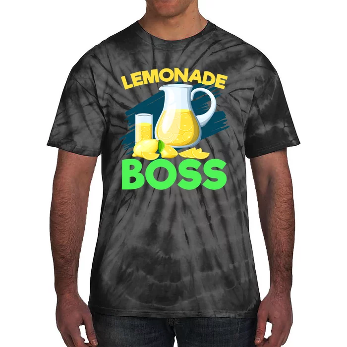 Lemonade Crew Kids Funny Lemonade Boss Lemon Lover Squad Tie-Dye T-Shirt