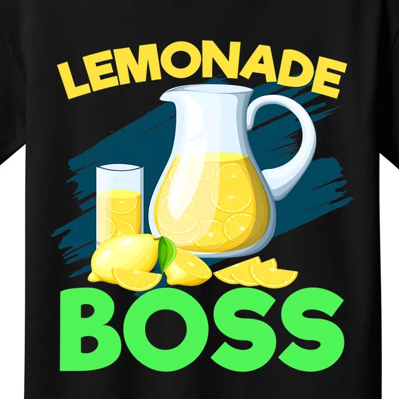 Lemonade Crew Kids Funny Lemonade Boss Lemon Lover Squad Kids T-Shirt