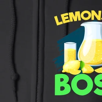 Lemonade Crew Kids Funny Lemonade Boss Lemon Lover Squad Full Zip Hoodie