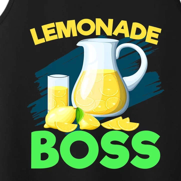 Lemonade Crew Kids Funny Lemonade Boss Lemon Lover Squad Performance Tank