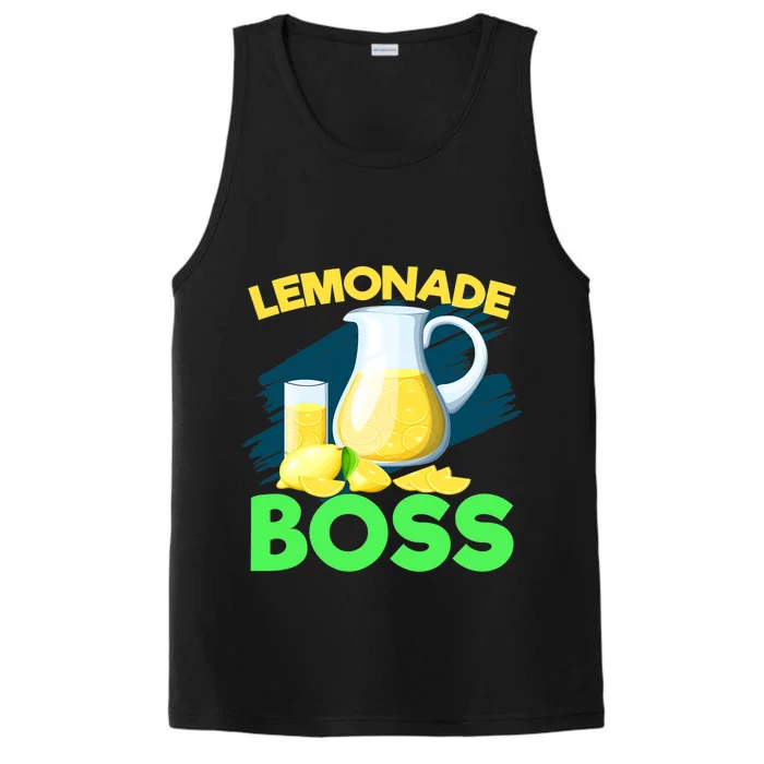 Lemonade Crew Kids Funny Lemonade Boss Lemon Lover Squad Performance Tank