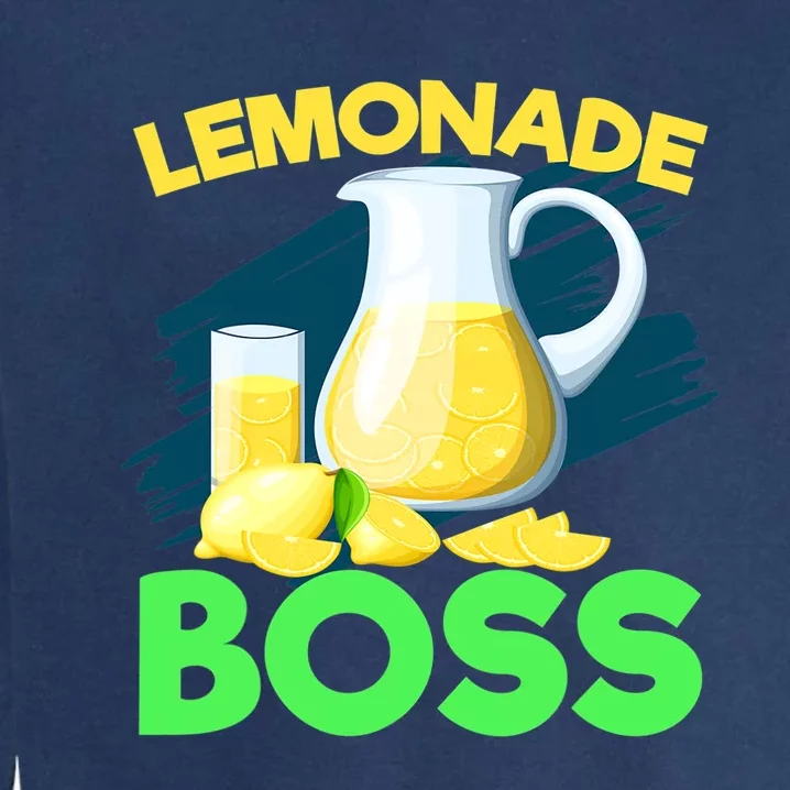 Lemonade Crew Kids Funny Lemonade Boss Lemon Lover Squad Garment-Dyed Sweatshirt