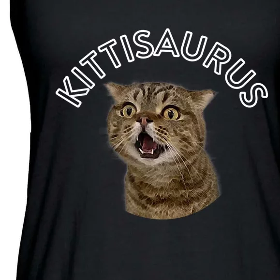 Lulusaurus Cute Kittens Cat Lover Ladies Essential Flowy Tank