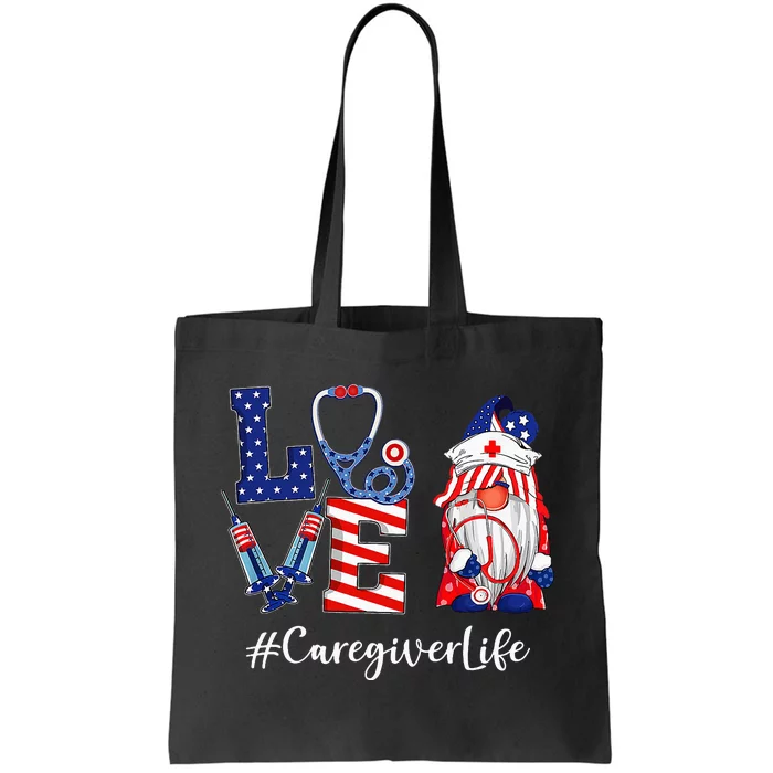 Love Caregiver Life Nurse Gnome American Tote Bag