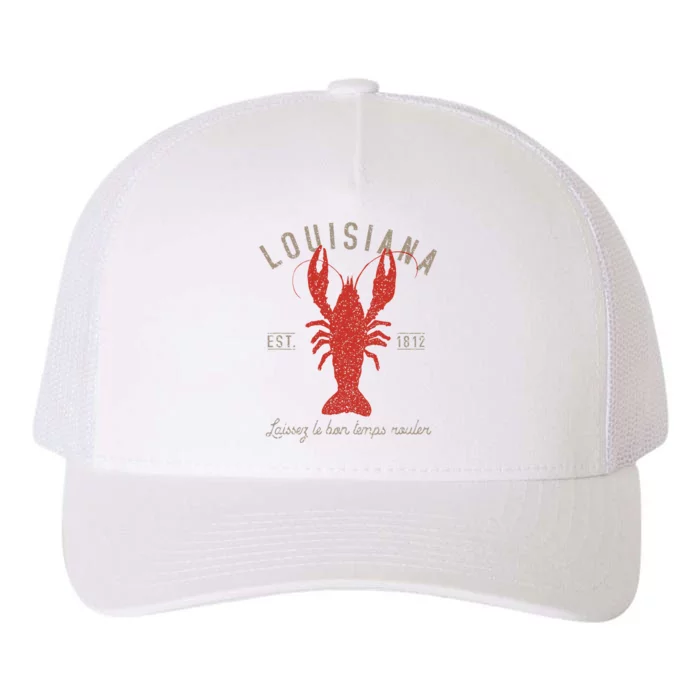 Louisiana Crawfish Laissez Le Bon Temps Rouler Yupoong Adult 5-Panel Trucker Hat