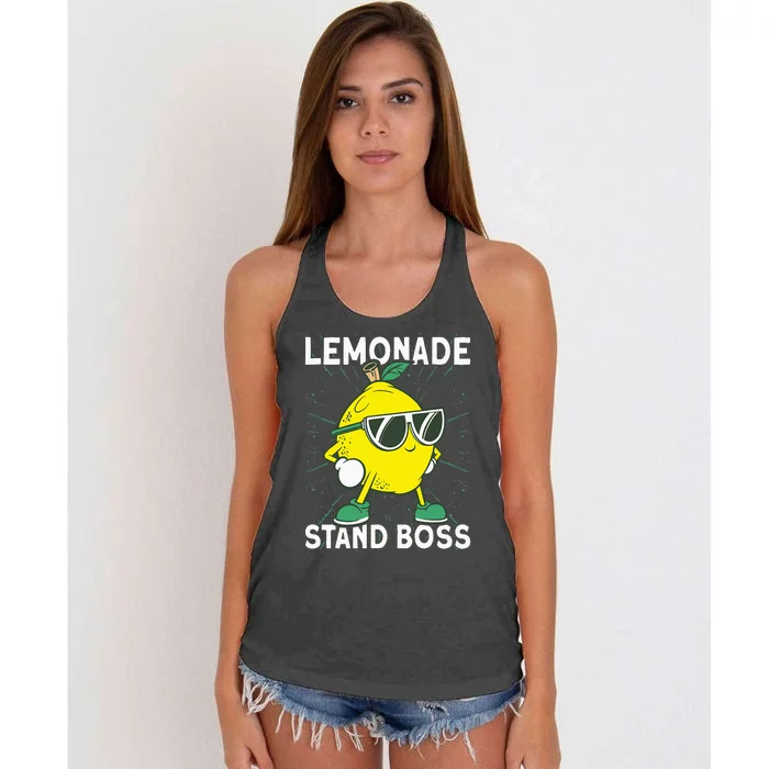 Lemonade Crew Lemonade Stand Boss Women's Knotted Racerback Tank