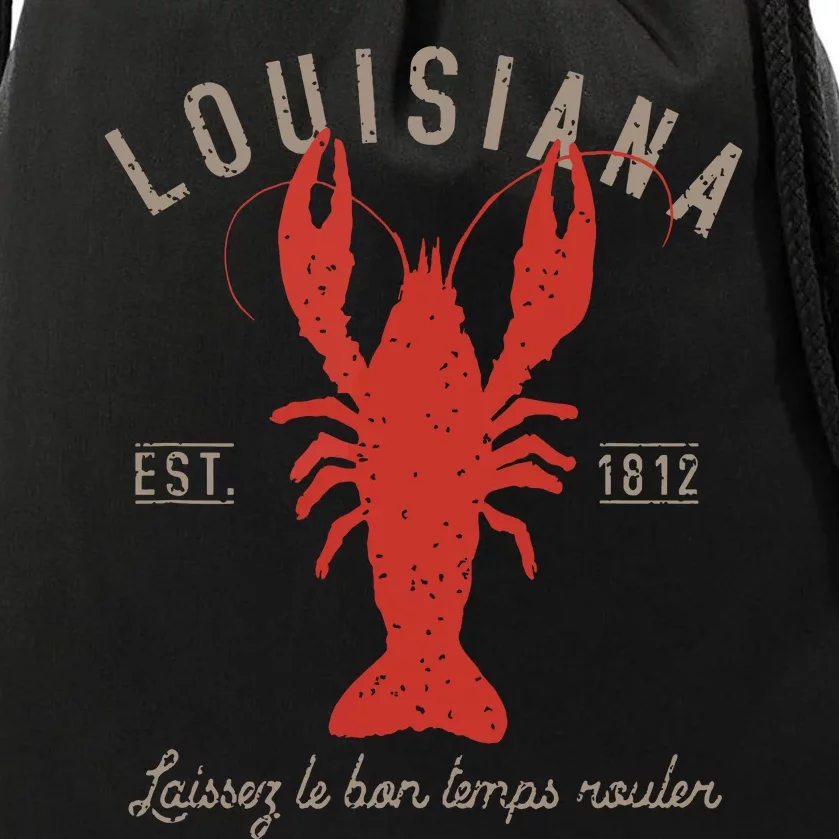 Louisiana Crawfish Laissez Le Bon Temps Rouler Drawstring Bag