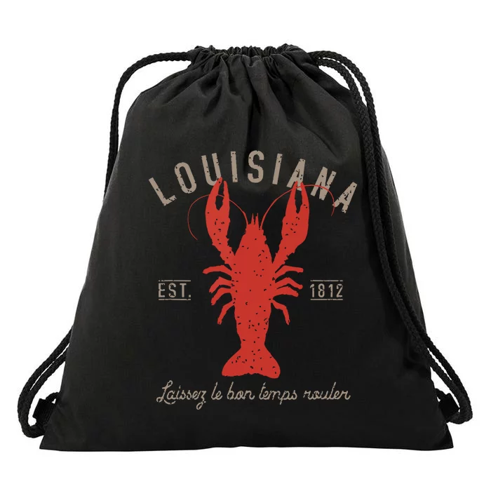 Louisiana Crawfish Laissez Le Bon Temps Rouler Drawstring Bag