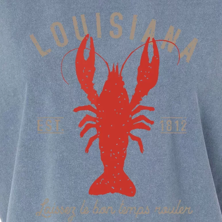 Louisiana Crawfish Laissez Le Bon Temps Rouler Garment-Dyed Women's Muscle Tee