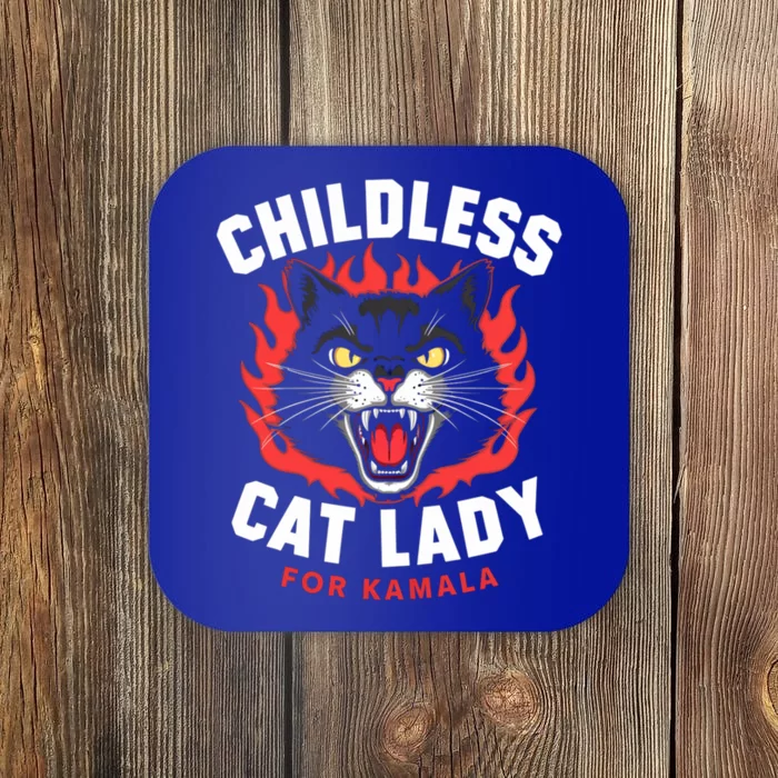 Less Cat Lady For Kamala Gift Coaster