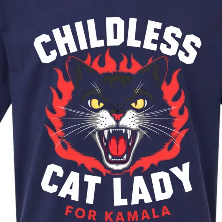 Less Cat Lady For Kamala Gift Sueded Cloud Jersey T-Shirt