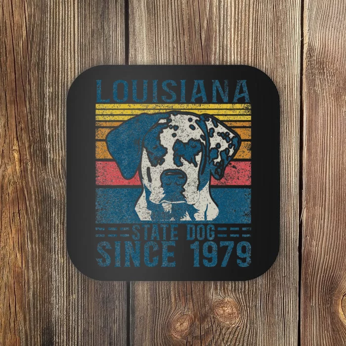 Louisiana Catahoula Leopard Dog Us State Dog Fan Lover Retro Coaster