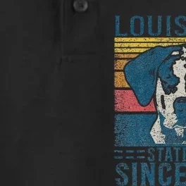 Louisiana Catahoula Leopard Dog Us State Dog Fan Lover Retro Dry Zone Grid Performance Polo