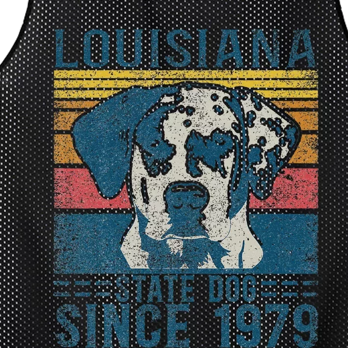 Louisiana Catahoula Leopard Dog Us State Dog Fan Lover Retro Mesh Reversible Basketball Jersey Tank