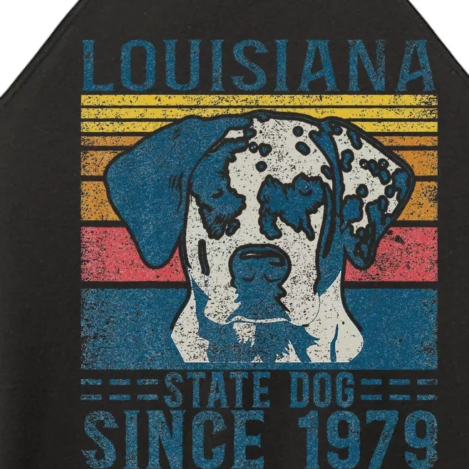 Louisiana Catahoula Leopard Dog Us State Dog Fan Lover Retro Women’s Perfect Tri Rocker Tank