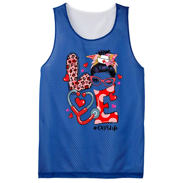 Love Cna Life Nurse Funny Valentines Day Great Gift Mesh Reversible Basketball Jersey Tank