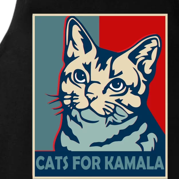 Less Cat Lady Is Voting Kamala Harris President 2024 Cool Gift Ladies Tri-Blend Wicking Tank