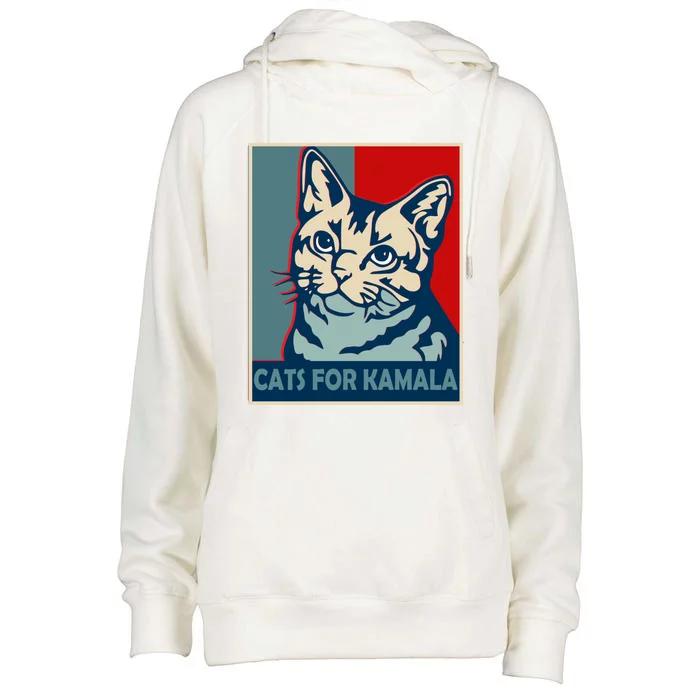 Less Cat Lady Is Voting Kamala Harris President 2024 Cool Gift Womens Funnel Neck Pullover Hood