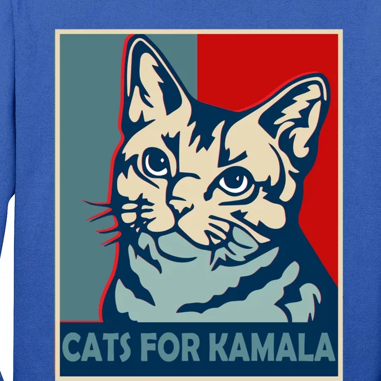 Less Cat Lady Is Voting Kamala Harris President 2024 Cool Gift Long Sleeve Shirt