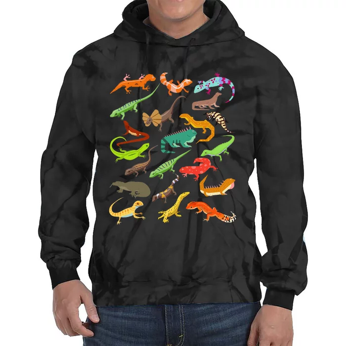 Lizard Collage Tie Dye Hoodie