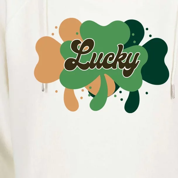 Lucky Clover Womens Funnel Neck Pullover Hood