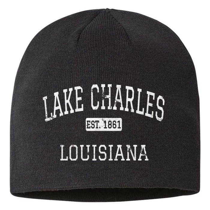 Lake Charles Louisiana LA Vintage 8 1/2in Sustainable Knit Beanie