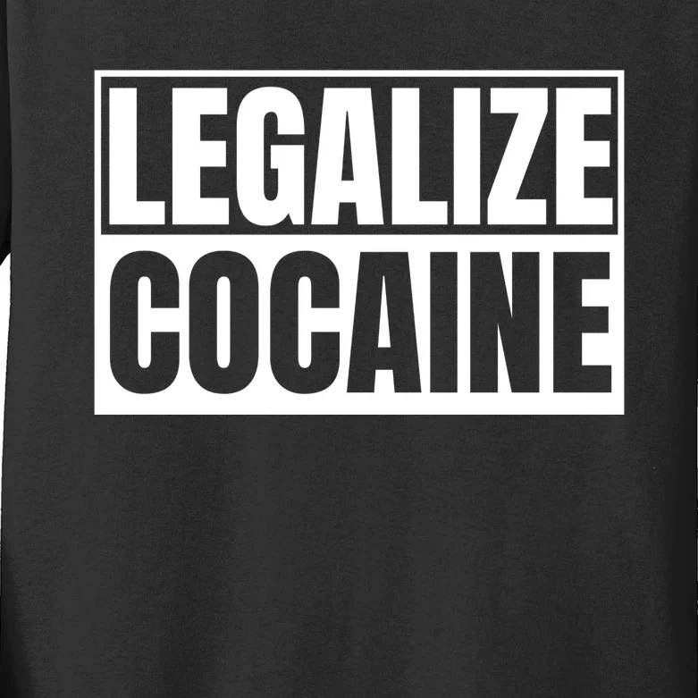 Legalize Cocaine Kids Long Sleeve Shirt