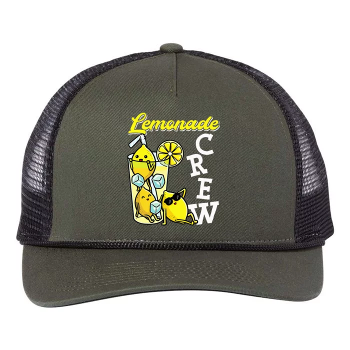 Lemonade Crew Lemonade Squad Lemon Retro Rope Trucker Hat Cap