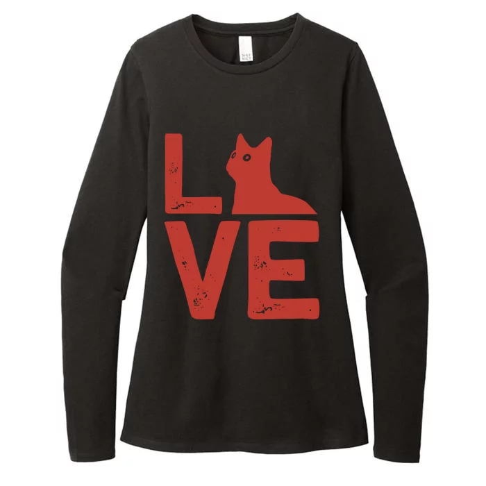 Love Cat Womens CVC Long Sleeve Shirt