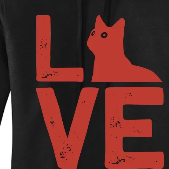 Love Cat Women's Pullover Hoodie