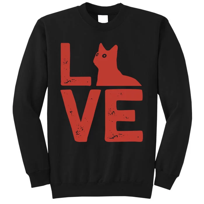 Love Cat Tall Sweatshirt