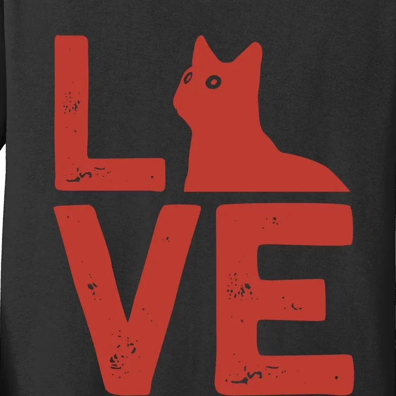 Love Cat Kids Long Sleeve Shirt