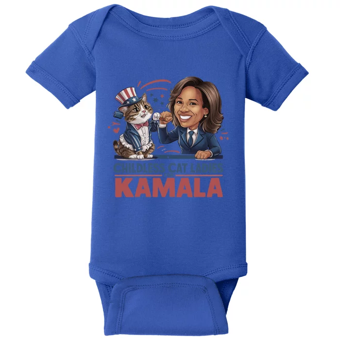 Less Cat Ladies For Kamala Gift Baby Bodysuit