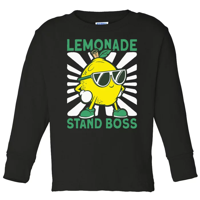 Lemonade Crew Lemonade Stand Boss Toddler Long Sleeve Shirt