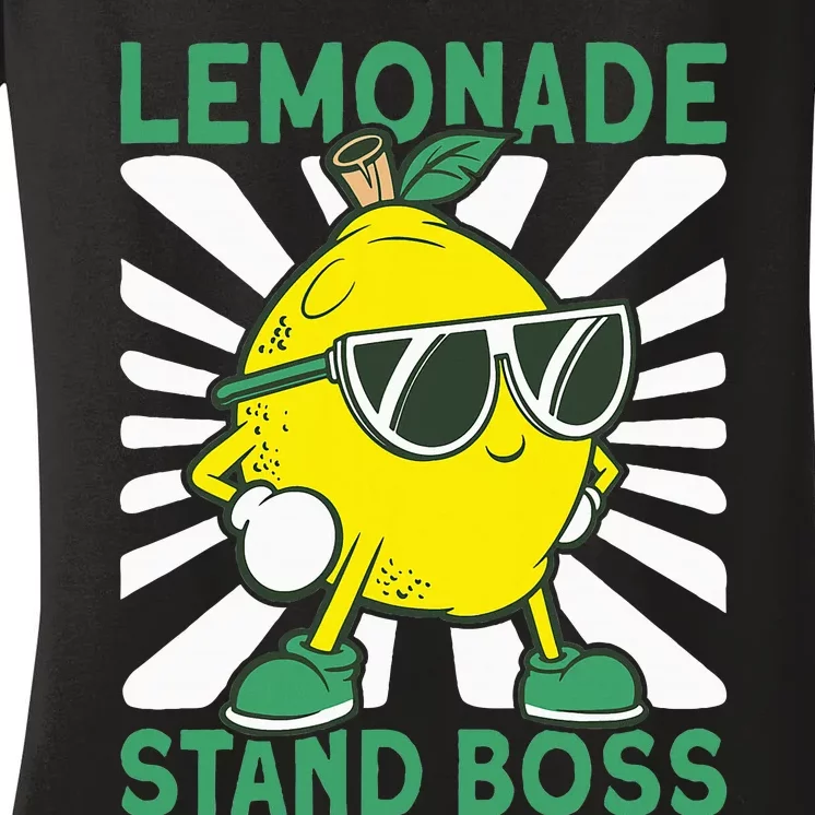 Lemonade Crew Lemonade Stand Boss Women's V-Neck T-Shirt