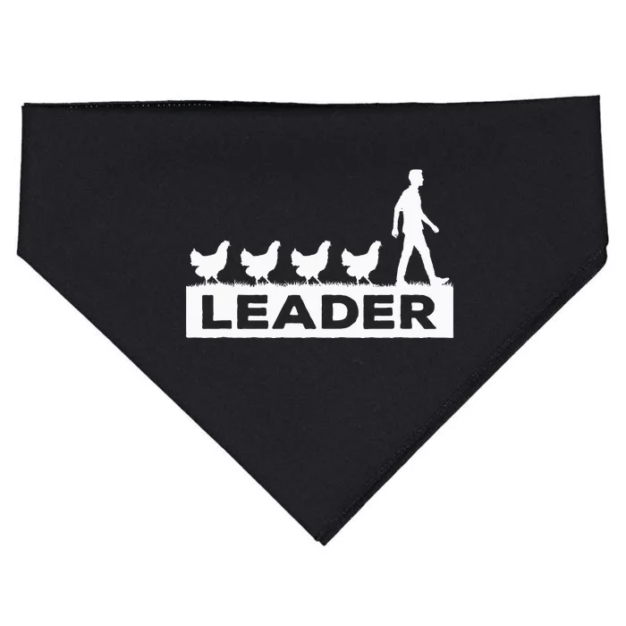 Leader Chicken Leading Chicken Owner Chicken Leadership USA-Made Doggie Bandana