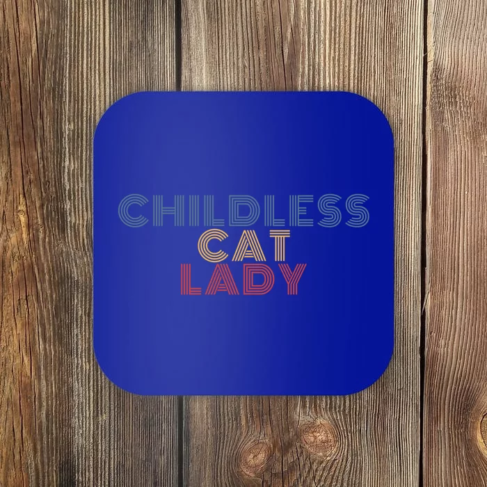 Less Cat Lady Retro Vintage Gift Coaster