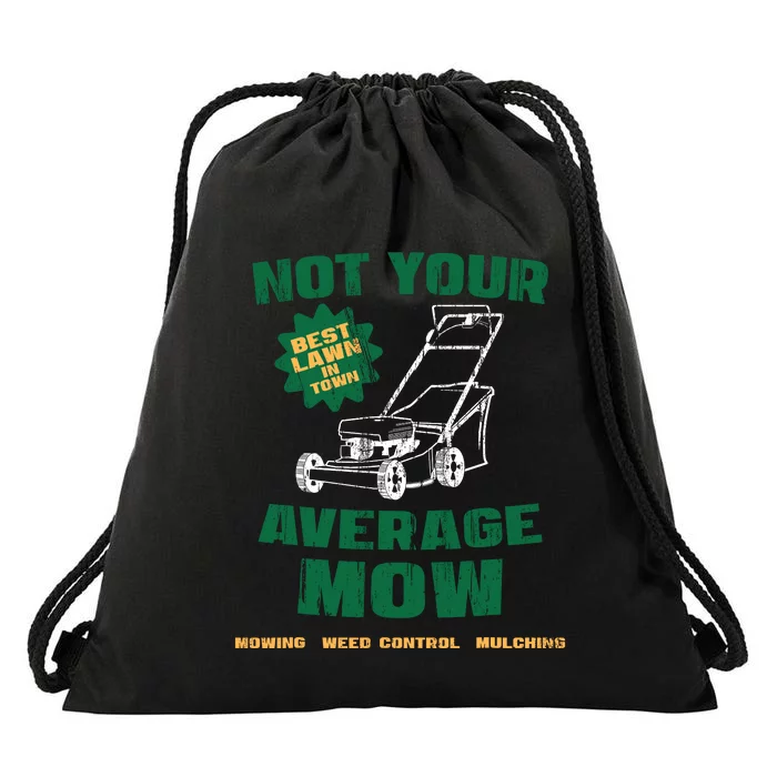 Lawn Care Landscaping Lawn Mower Funny Halloween Drawstring Bag