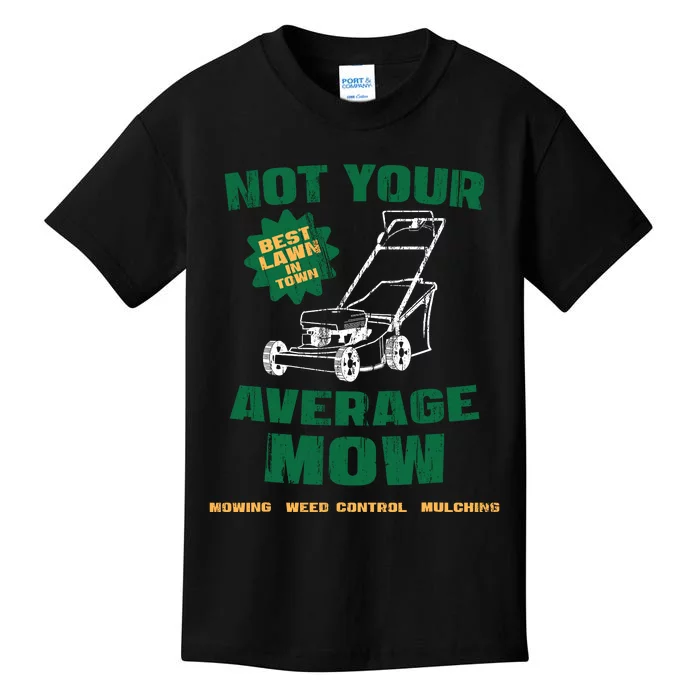 Lawn Care Landscaping Lawn Mower Funny Halloween Kids T-Shirt