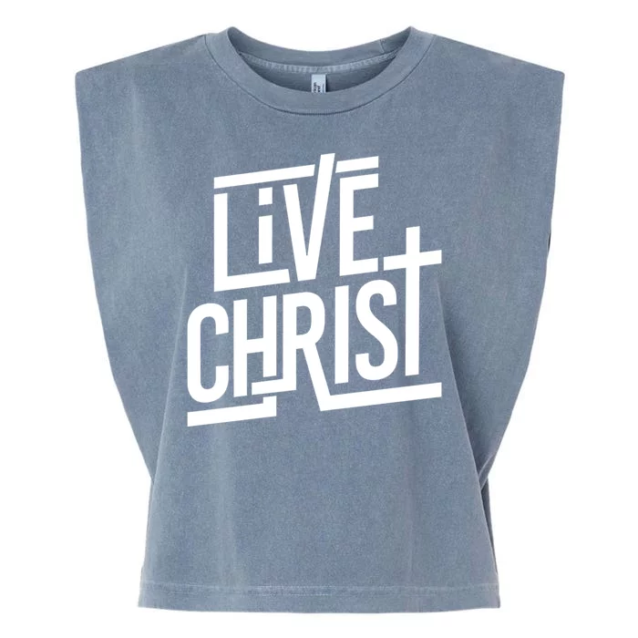 Live Christ Garment-Dyed Women's Muscle Tee