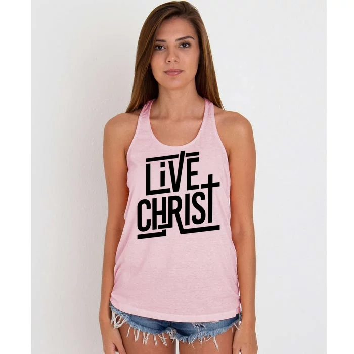 Live Christ Women's Knotted Racerback Tank