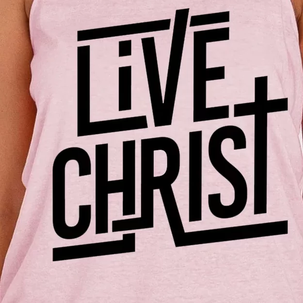 Live Christ Women's Knotted Racerback Tank