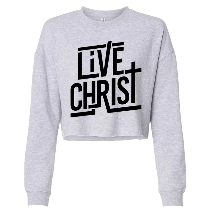 Live Christ Cropped Pullover Crew