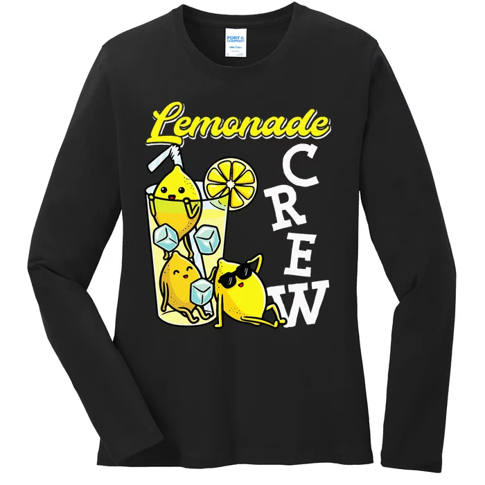 Lemonade Crew Lemonade Squad Lemon Lover Ladies Long Sleeve Shirt