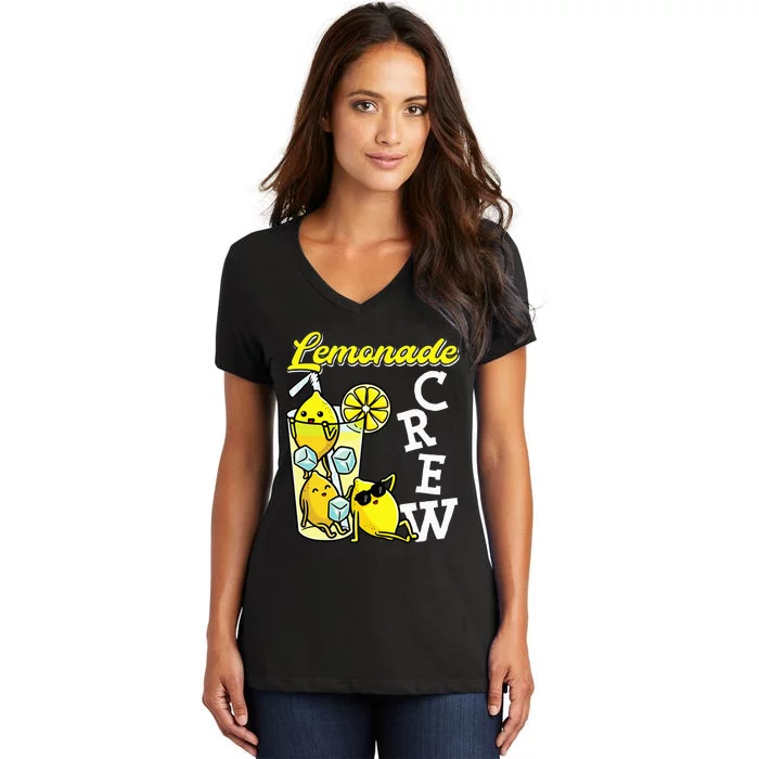 Lemonade Crew Lemonade Squad Lemon Lover Women's V-Neck T-Shirt