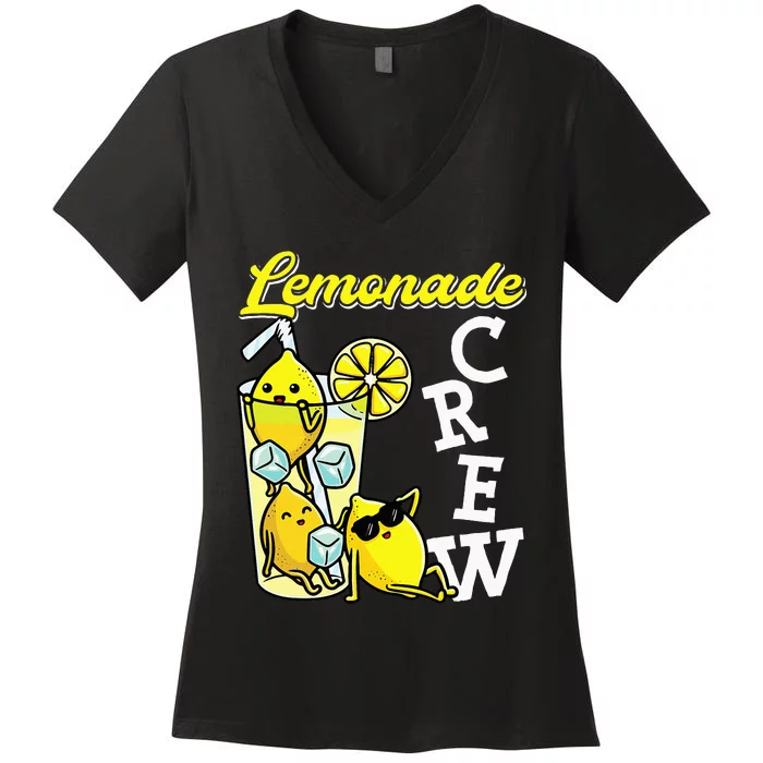 Lemonade Crew Lemonade Squad Lemon Lover Women's V-Neck T-Shirt