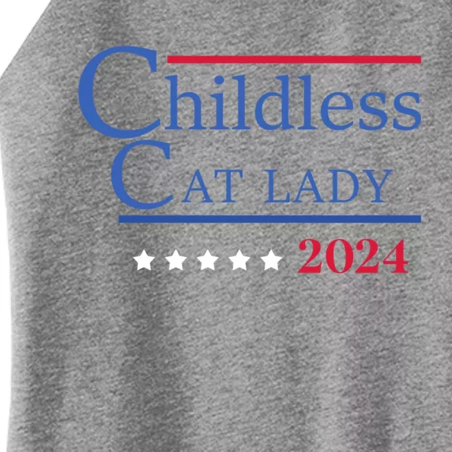 Less Cat Lady 2024 Ladies Is Voting Kamala Gift Women’s Perfect Tri Rocker Tank